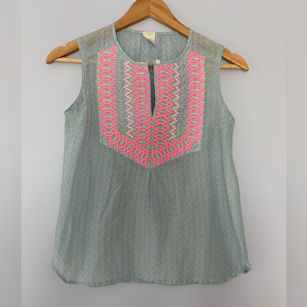 Crewcuts Kids Sleeveless Blouse Blue and Pink Size 12